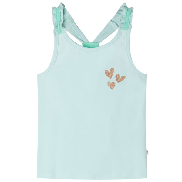 Camiseta de tirantes infantil verde menta claro 128 D