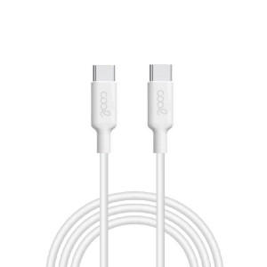 Cable USB Compatible COOL Universal TIPO-C a TIPO-C (1 metro) Blanco 3 Amp D