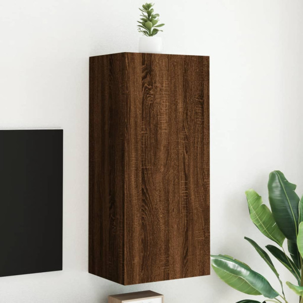 Móvel de TV de parede madeira engenharia marrom carvalho 40.5x30x90 cm D