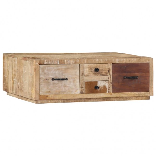 Mesa de centro de madera maciza de mango 90x60x30 cm D