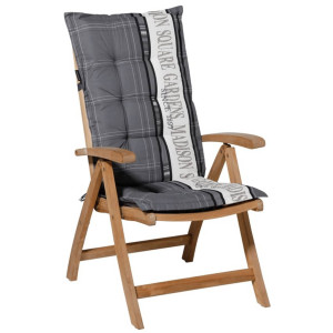 Madison Cojín exterior de silla con respaldo alto Garden 123x50cm gris PHOSA056 D