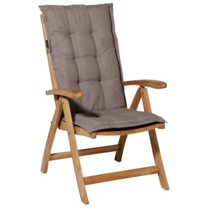 Madison Cojín de silla con respaldo Panama 123x50cm gris taupé D