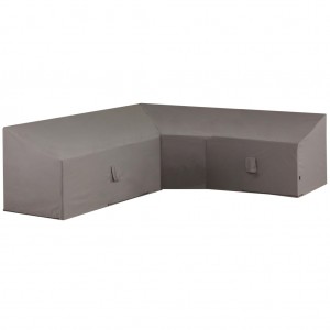 Madison Capa de mobiliário em forma de L 270x270x65/90 cm cinza D