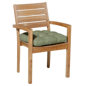 Madison Cojín para silla acolchado Panama verde salvia 47x47 cm D