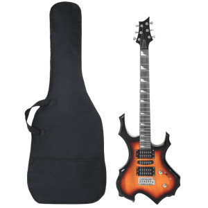 Guitarra eléctrica principiantes con funda marrón negro 4/4 39 D