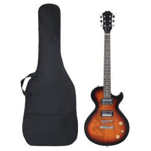 Guitarra eléctrica principiantes con funda marrón negro 4/4 39 D