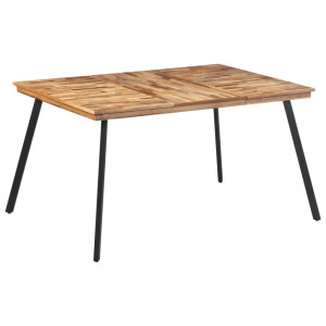 Mesa de comedor madera maciza de teca 148x97x76 cm D