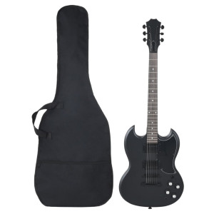 Guitarra eléctrica para principiantes con funda negro 4/4 39 D