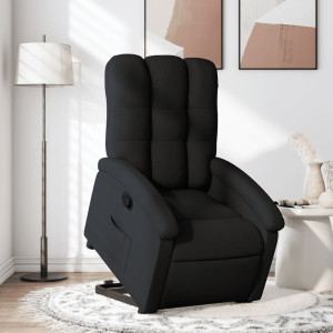 Sillón reclinable elevable tela negro D