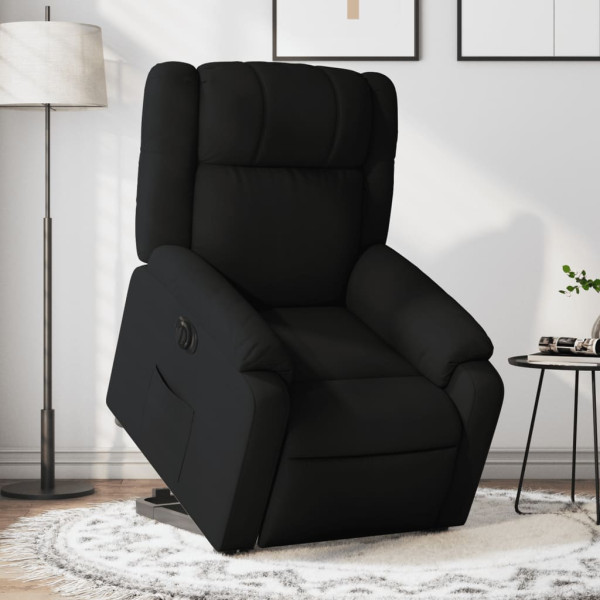 Sillón eléctrico reclinable elevable de tela negro D