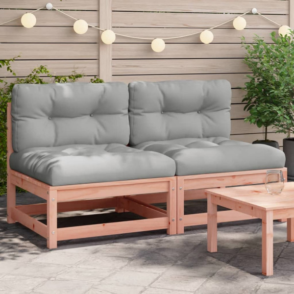 Sofas de jardim sem guarda-costas com almofadas D