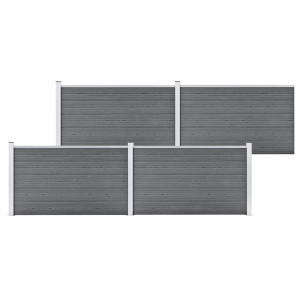 Cerca de jardim WPC cinza 699x106 cm D