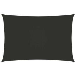 Toldo de vela rectangular tela Oxford gris antracita 5x7 m D