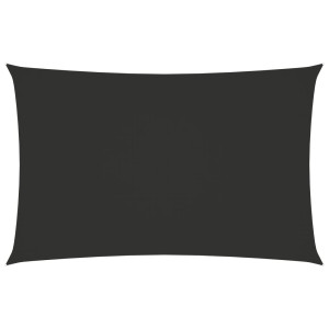 Toldo de vela rectangular tela Oxford gris antracita 3x6 m D