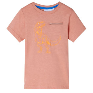 Camiseta infantil de manga corta naranja claro 128 D