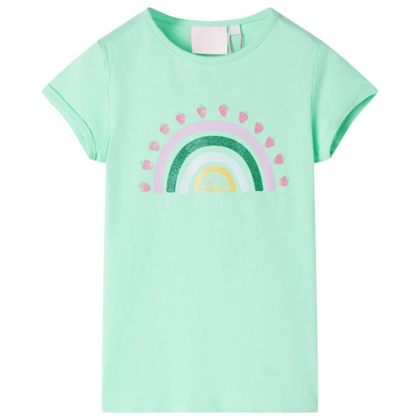 Camiseta infantil verde brillante 116 D