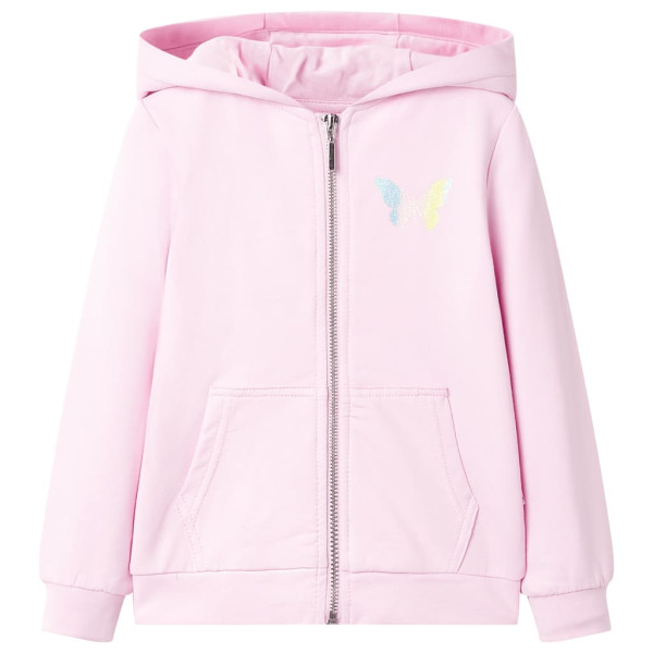 Sudadera para niños con capucha rosa claro 116 D