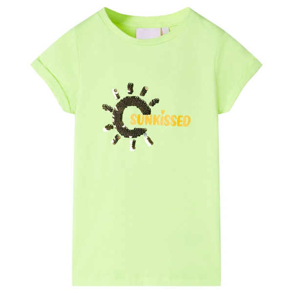 T-shirt infantil amarelo néon 140 D