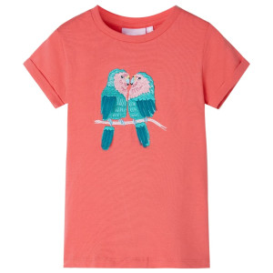 Camiseta infantil color coral 128 D