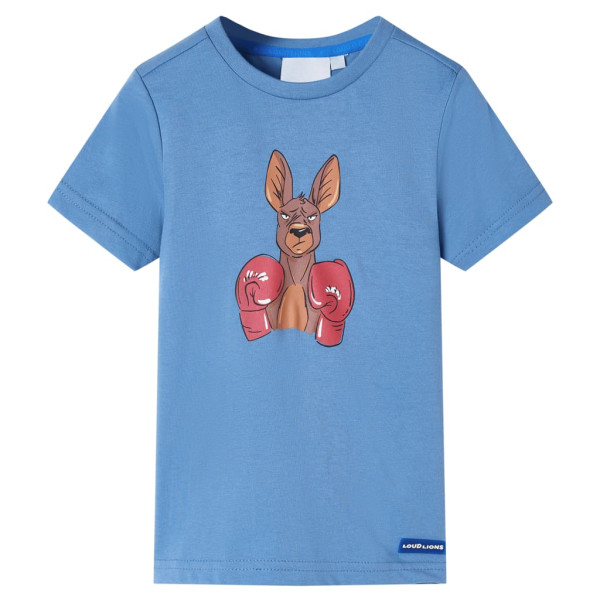 Camiseta infantil manga curta azul médio 92 D