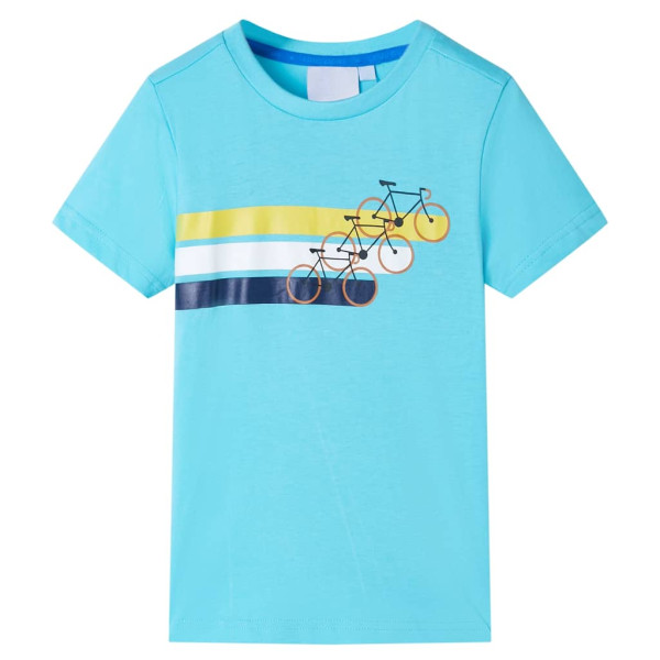 Camiseta infantil de manga corta color aguamarina 92 D