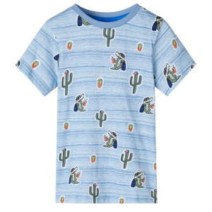 Mistura de t-shirt infantil azul 104 D