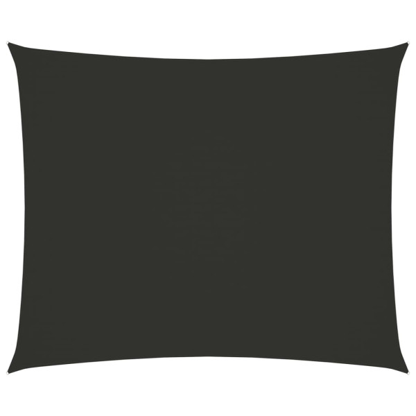 Toldo de vela rectangular tela Oxford gris antracita 4x5 m D
