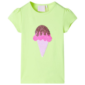 Camiseta infantil amarillo neón 116 D