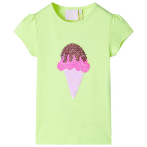 T-shirt infantil amarelo néon 140 D