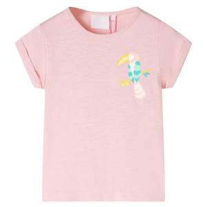 Camiseta infantil rosa claro 140 D