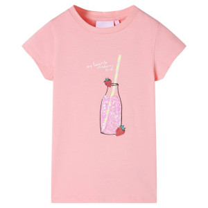 Camiseta infantil rosa 128 D