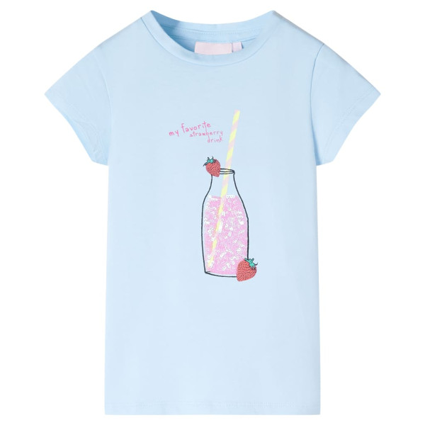 Camiseta infantil azul suave 116 D