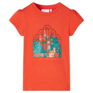 T-shirt infantil de laranja escura 104 D