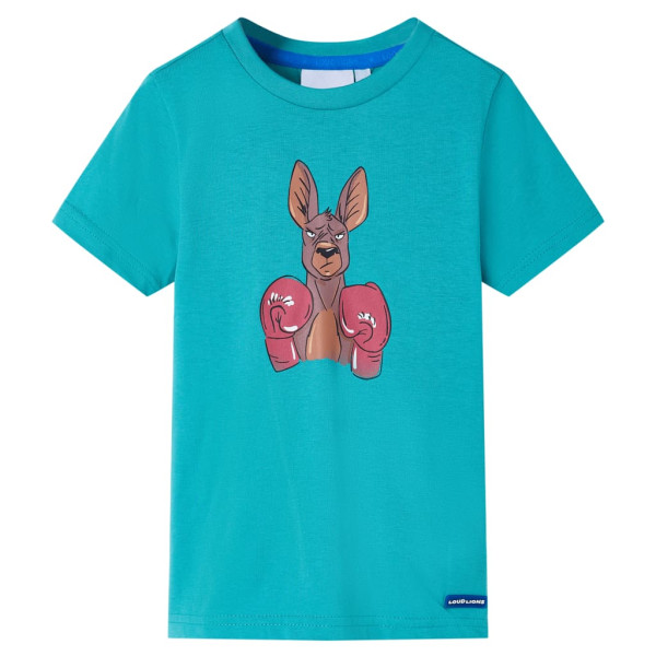 Camiseta infantil de manga corta color verde menta oscuro 128 D