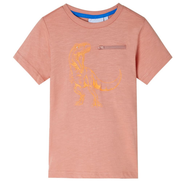 Camiseta infantil de manga corta naranja claro 140 D