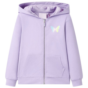 Sudadera para niños con capucha color lila 92 D