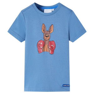 Camiseta infantil manga curta azul médio 104 D