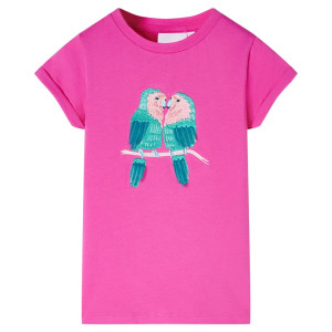 T-shirt infantil rosa escuro 104 D