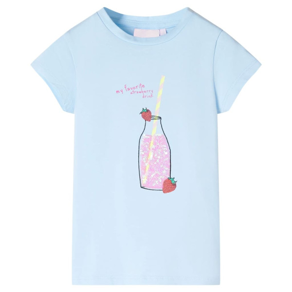 Camiseta infantil azul suave 128 D