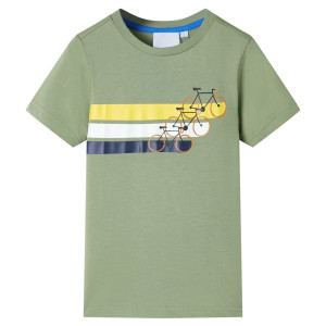 Camiseta infantil de manga corta caqui claro 128 D