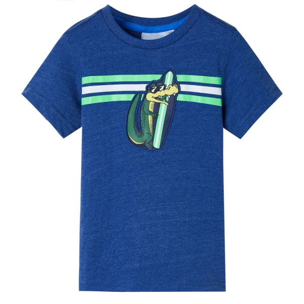 Camiseta infantil azul oscuro mélange 104 D