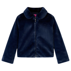 Chaqueta para niños de cuero sintético azul marino 92 D