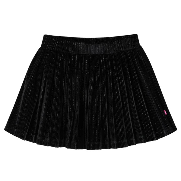 Falda plisada infantil lúrex negro 104 D