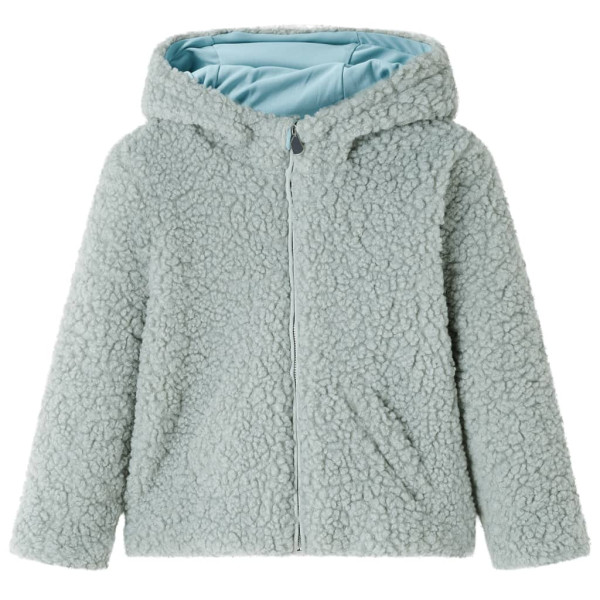 Chaqueta con capucha niños pelo sintético borreguito verde menta 128 D