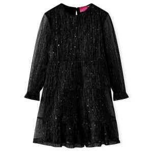 Vestido para niños de manga larga negro 116 D