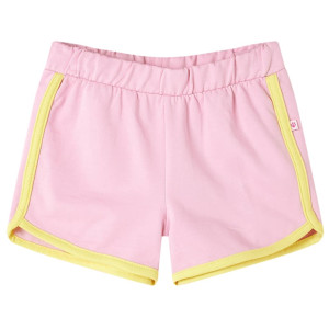 Pantalón corto para niños con ribete rosa brillante 128 D