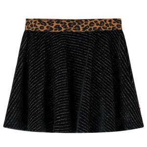 Falda para niños con cinturilla de leopardo negro 116 D