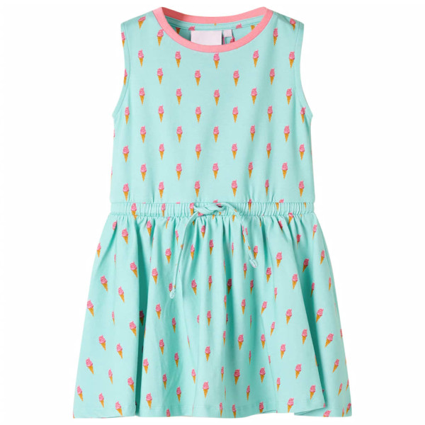 Vestido infantil con cordón menta claro 92 D