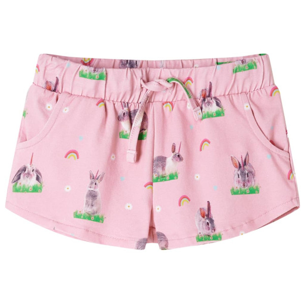 Shorts infantil rosa claro com cordão 128 D