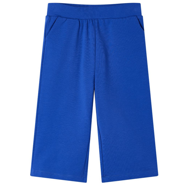 Pantalón infantil con perneras anchas azul cobalto 128 D